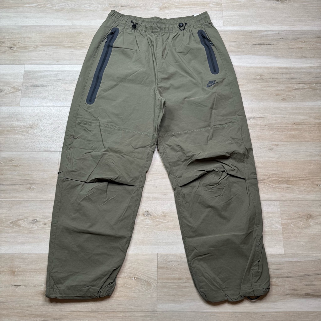 Nike Tech Woven Oversized Pants - Men’s Size Large - Hm7158-223 Olive Green
